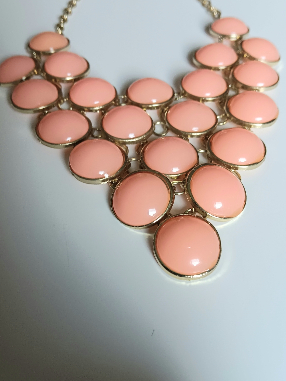 Gold-Tone Coral Bubble Bib Necklace - Women Jewelry - Picture 4 of 5